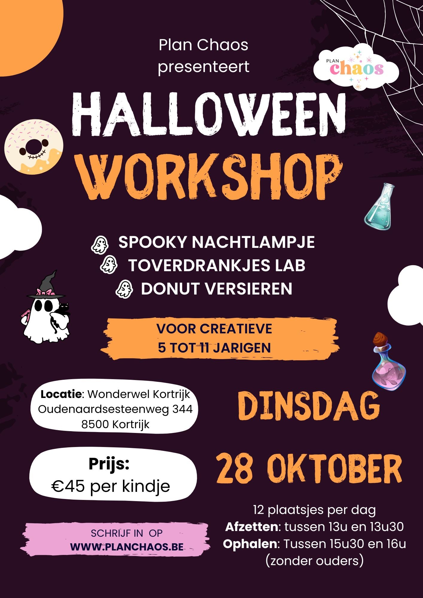 Halloween workshop dinsdag 28 oktober