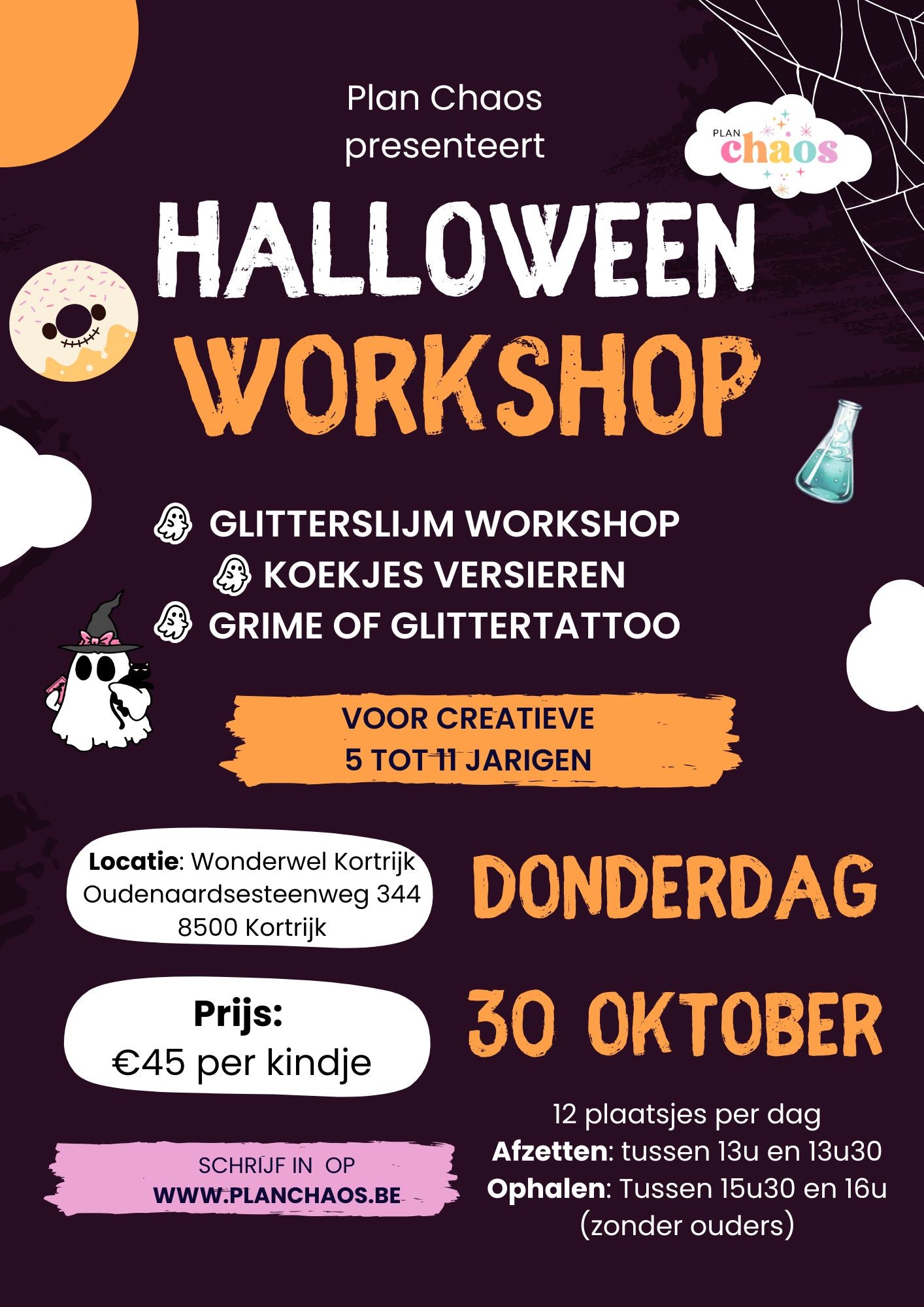 Halloween workshop donderdag 30 oktober