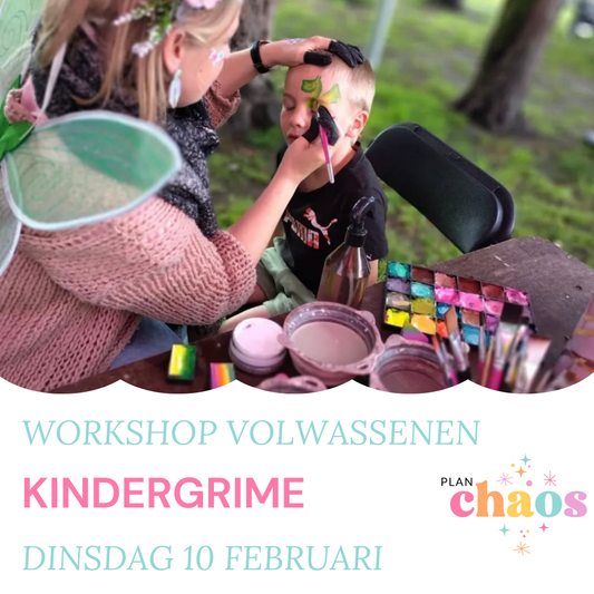 Workshop kindergrime: Dinsdag 10 februari - 19u-21u30 - Iepersestraat 42, 8501 Heule (Kortrijk) ('Kind An huis')