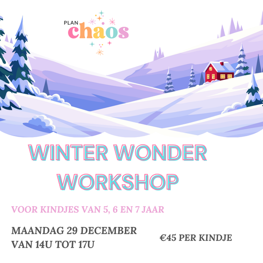 Winter wonder workshop - maandag 29 december - 14u tot 17u - voor 5, 6 en 7-jarigen